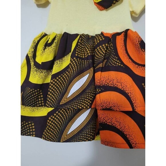 African print baby girl onesie dress for 12months old - Picture 8 of 10